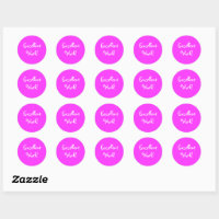 Great Job! Classic Round Sticker, Zazzle