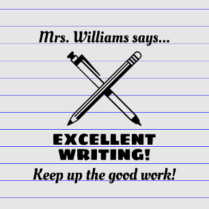 Excellent Writing Custom Teacher Praise Self-inking Stamp