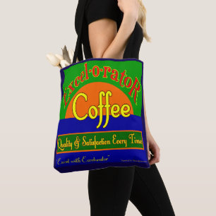 Excelorator Coffee Retro Kitchen Art Grocery Tote Bag