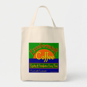 Excelorator Coffee Retro Kitchen Grocery Tote Bag