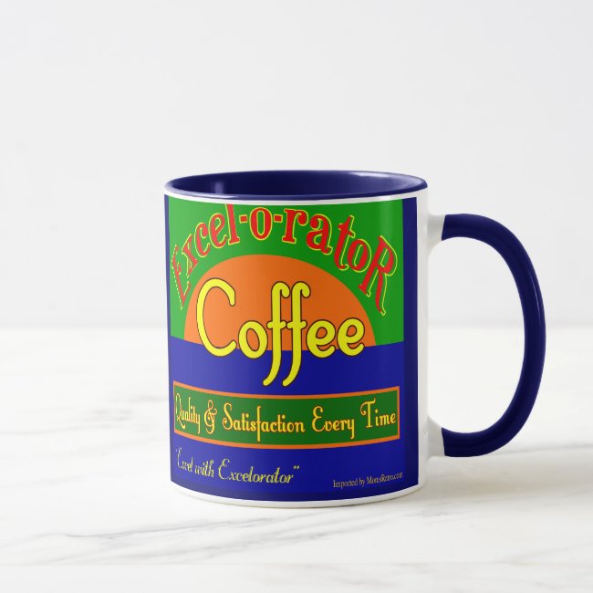 Excelorator Coffee Retro Label Art Mug