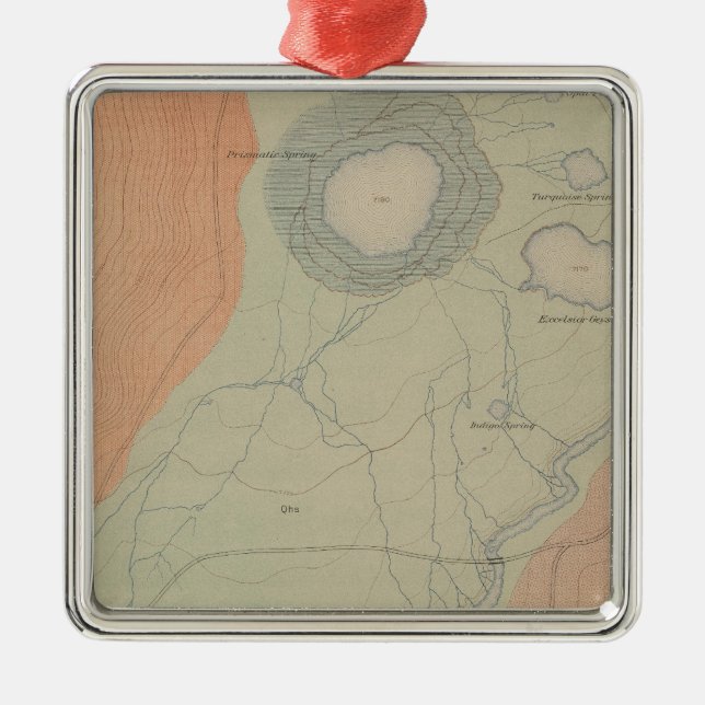 Excelsior Geyser Basin Metal Ornament (Front)