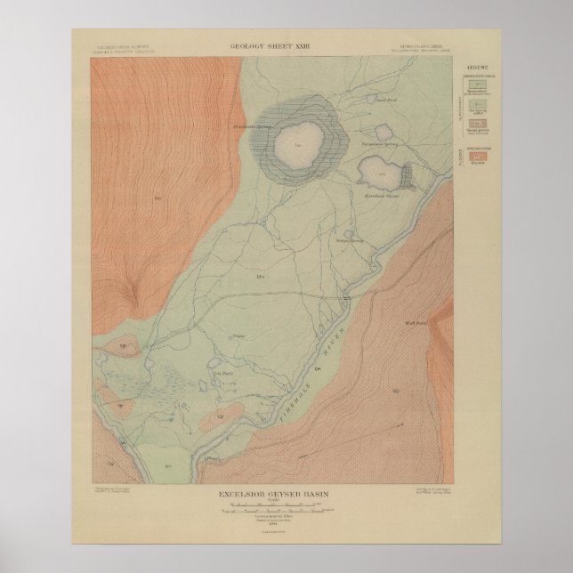 Excelsior Geyser Basin Poster (Front)