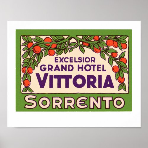 Excelsior Grand Hotel Vittoria Poster