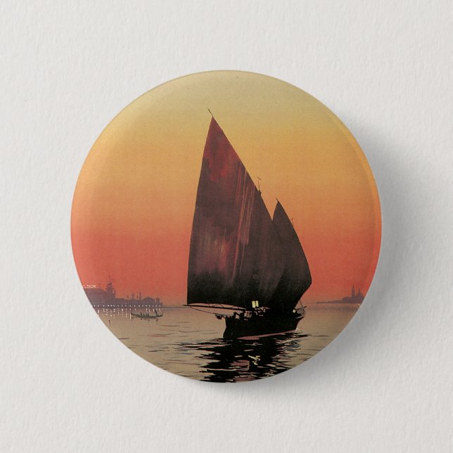 Excelsior Palace Hotel: Venise-Lido Pinback Button (Front)