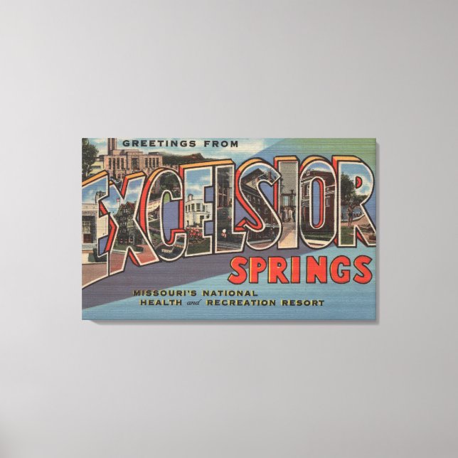Excelsior Springs, Missouri - Large Letter Canvas Print (Front)