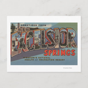 Excelsior Springs, Missouri - Large Letter Postcard