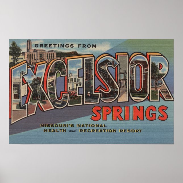 Excelsior Springs, Missouri - Large Letter Poster (Front)