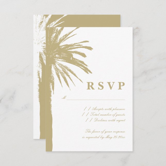 Exceptional beach wedding RSVP response cards (Front/Back)