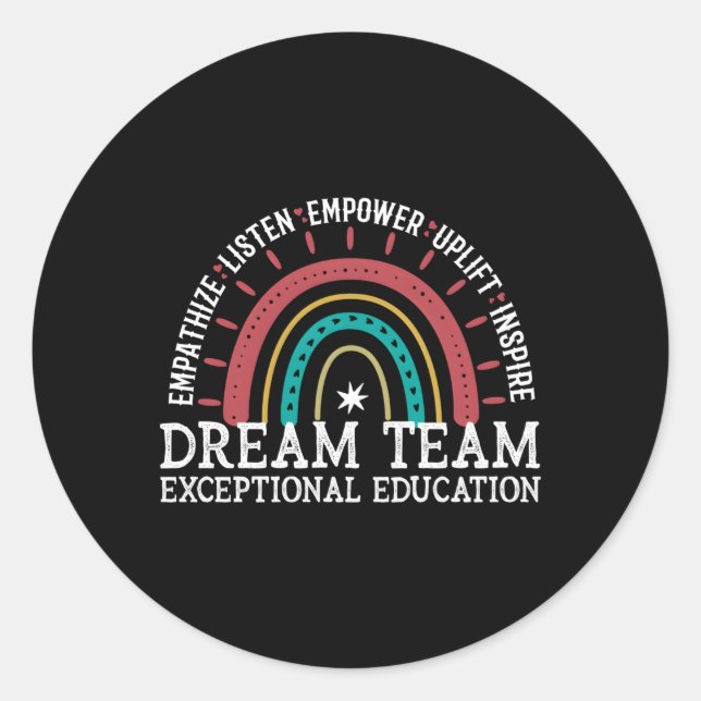 Exceptional Education Special Education Sped Teach Classic Round Sticker (Front)