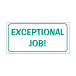 [ Thumbnail: "Exceptional Job!" Acknowledgement Rubber Stamp ]
