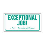 [ Thumbnail: "Exceptional Job!" Commendation Rubber Stamp ]