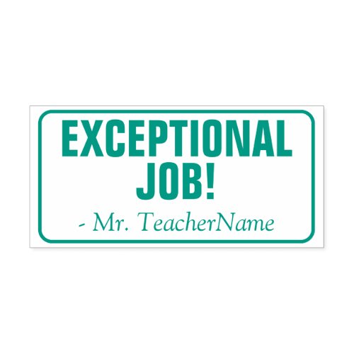 EXCEPTIONAL JOB Commendation Rubber Stamp