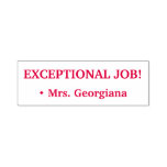 [ Thumbnail: "Exceptional Job!" + Custom Tutor Name Self-Inking Stamp ]