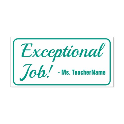 Exceptional Job Tutor Rubber Stamp