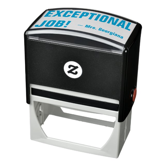 "EXCEPTIONAL JOB!" + Tutor's Name Rubber Stamp (Product)