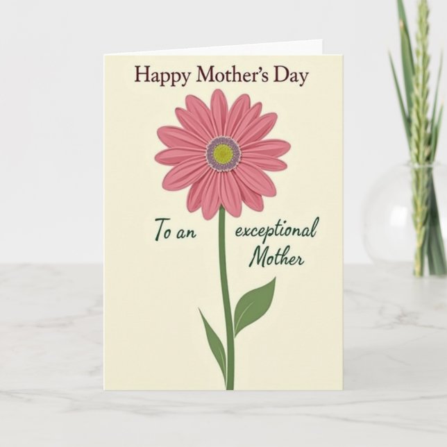 Exceptional Mother Floral Card (Front)