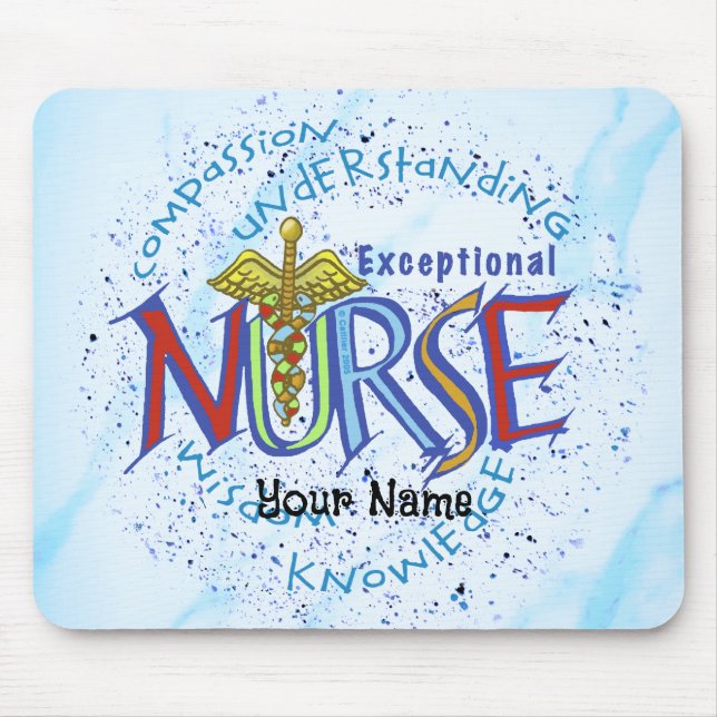 Exceptional nurse motto  mouse pad (Front)