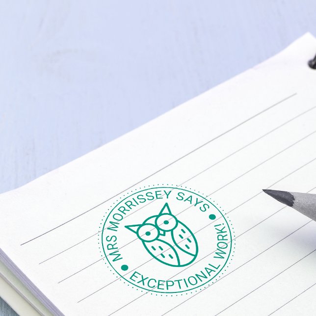 Exceptional Work Owl Teachers Personalized Self-inking Stamp (Exceptional Work Owl Teachers Personalized Self-inking Stamp)