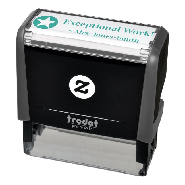 "Exceptional Work!" School Teacher Rubber Stamp (Product)