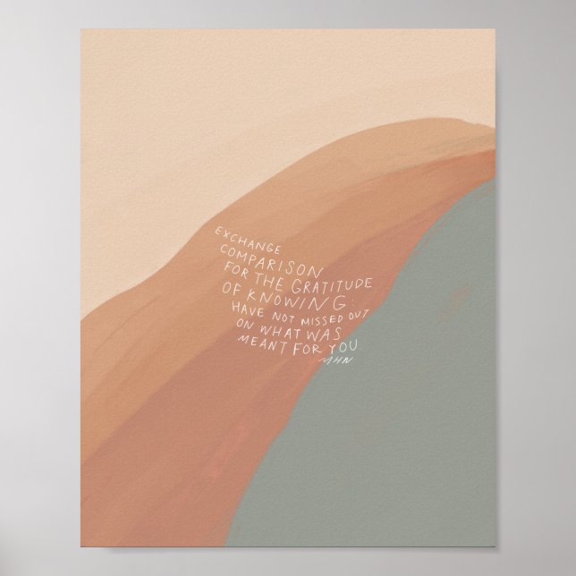 "Exchange comparison for the gratitude of knowing" Poster (Front)