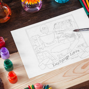 Exchange Love Coloring Postcard