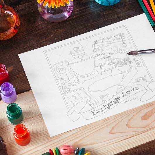 Exchange Love Coloring Postcard