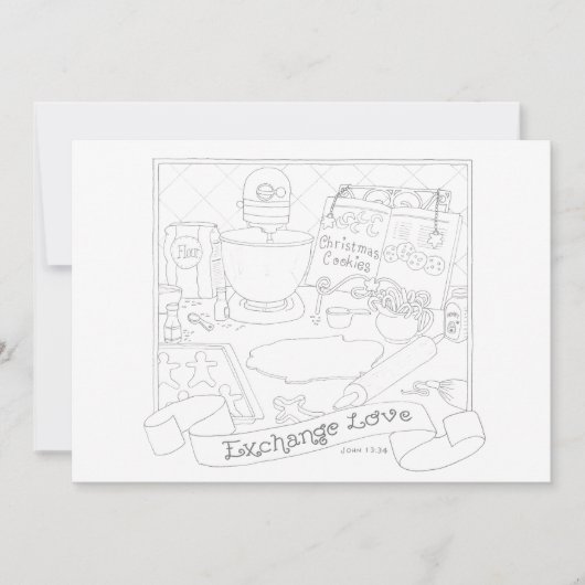 Exchange Love Coloring Postcard (Front)