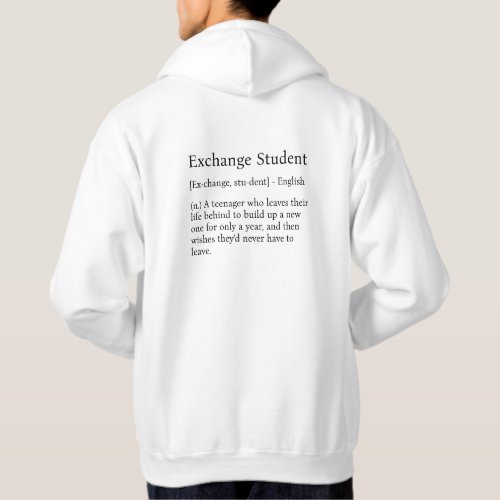 Exchange Student Definition T_shirt Hoodie