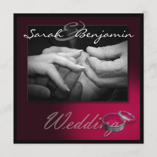 Exchanging Rings with Wedding Bands Invitation