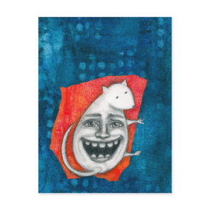 Excitable Mouse Postcard