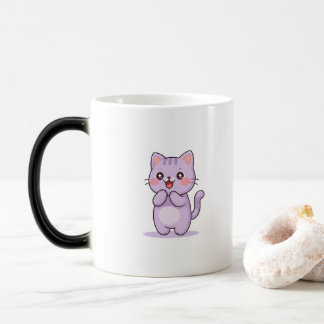 Excited Cat Cute Cartoon Character Color Morph Mug