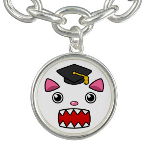 Excited Graduation Cat Bracelet