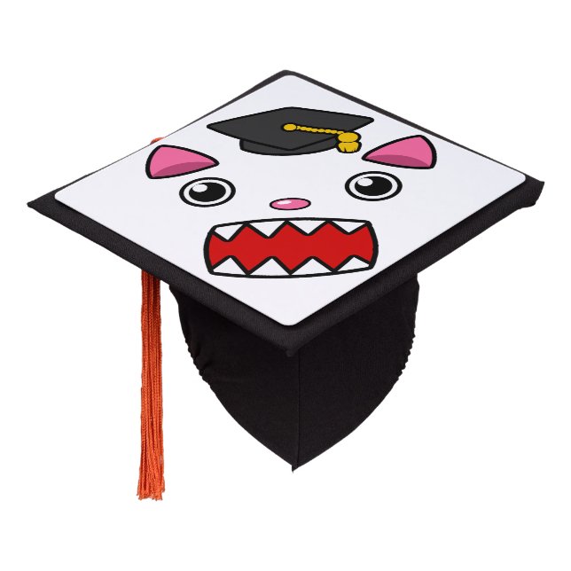 Excited Graduation Cat Cap Topper (Angled)
