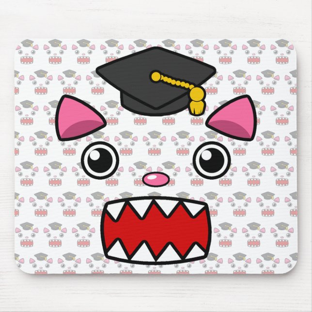 Excited Graduation Cat Mouse Pad (Front)