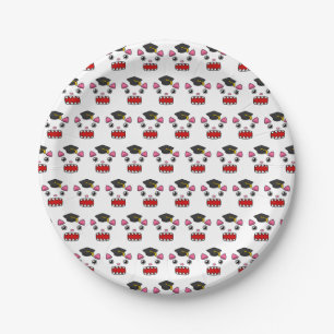 Excited Graduation Cat Paper Plates