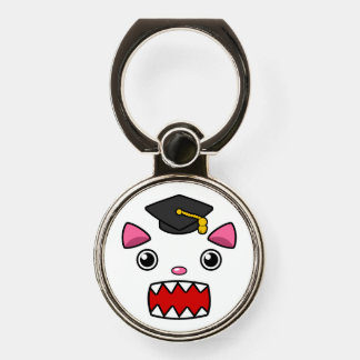 Excited Graduation Cat Phone Ring Stand