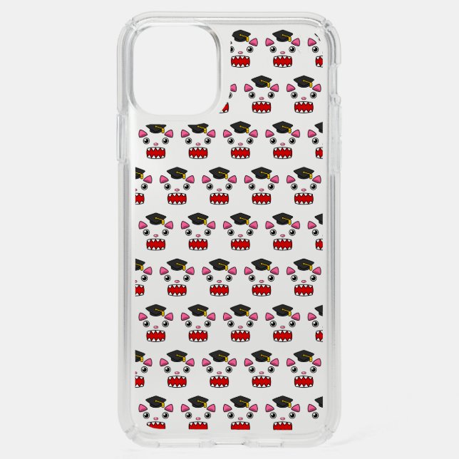 Excited Graduation Cat Speck iPhone 11 Pro Max Case (Front)