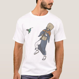 Excited Komuso and Hummingbird T-Shirt