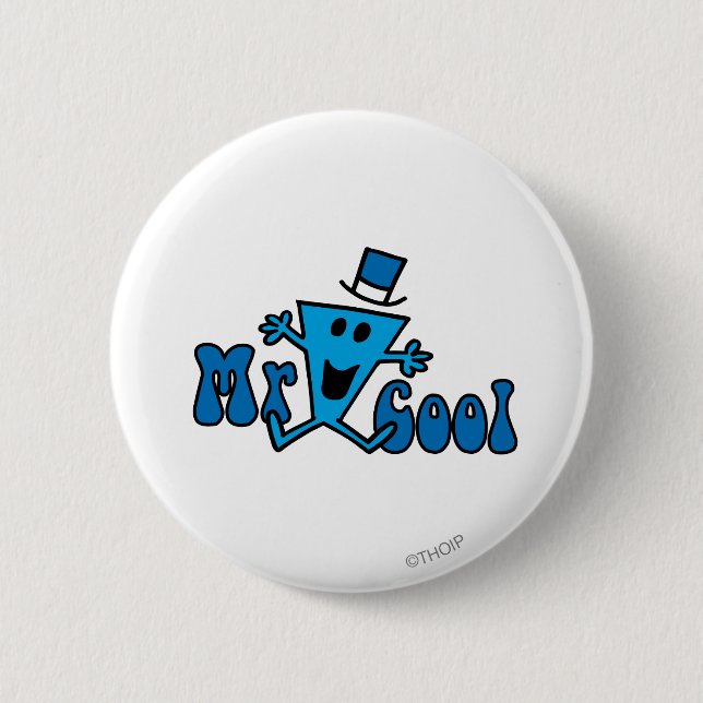 Excited Mr. Cool Jumping For Joy Button (Front)