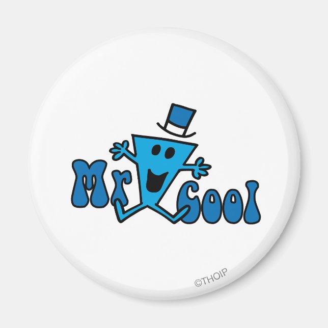 Excited Mr. Cool Jumping For Joy Magnet (Front)