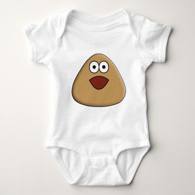 Excited Pou - Baby Bodysuit (Front)