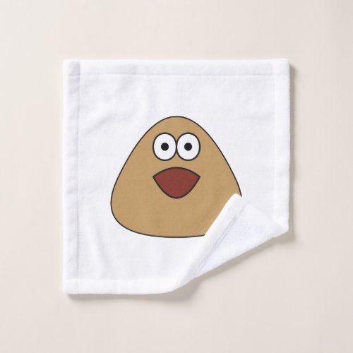 Excited Pou _ Face Towel