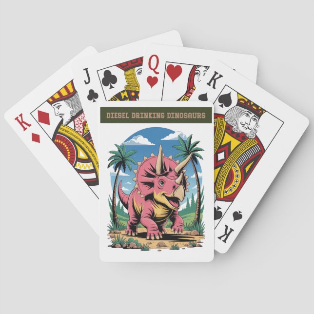 Excited Protoceratops Poker Cards (Back)