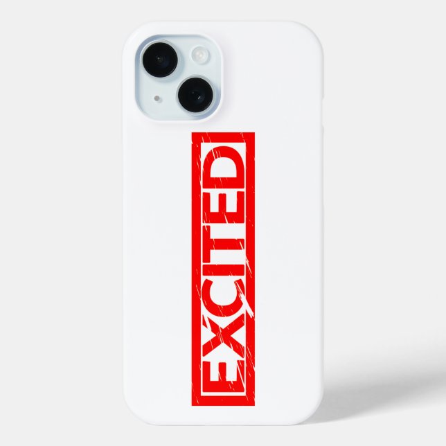 Excited Stamp Case-Mate iPhone Case (Back)