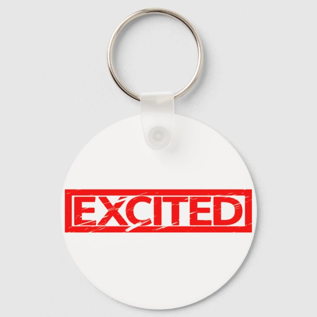 Excited Stamp Keychain (Front)