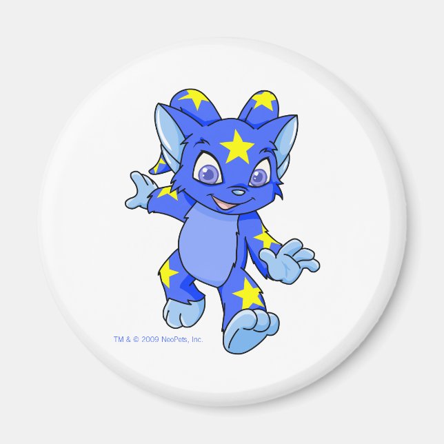 Excited Starry Acara Magnet (Front)