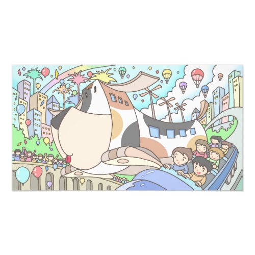 Exciting amusement park. photo print