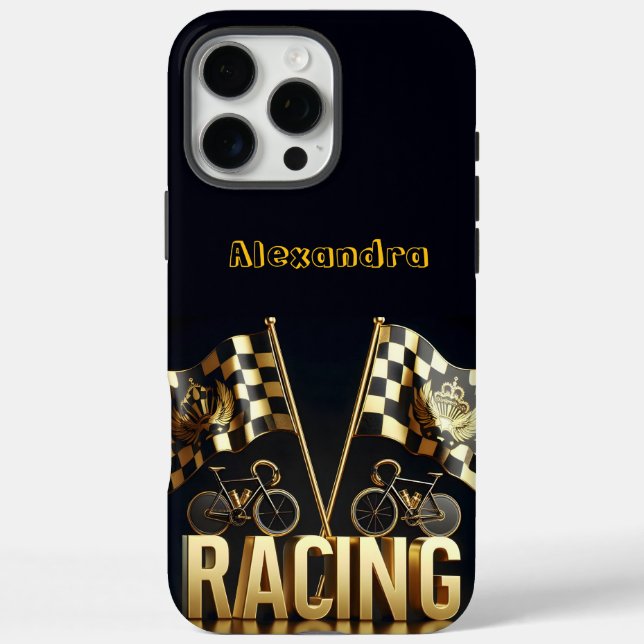 Exciting bike racing with iconic flags! Case-Mate iPhone case (Back)