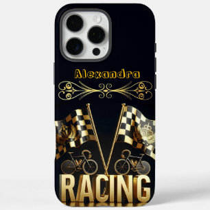 Exciting bike racing with iconic flags! iPhone 16 pro max case